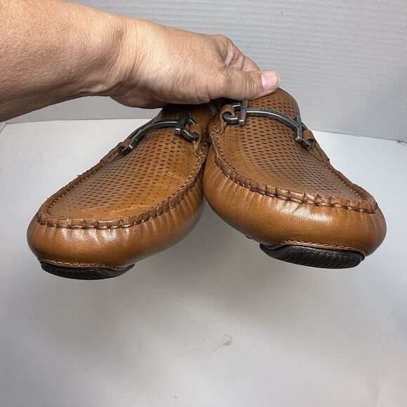 Cole Haan Garland Laser Bit Driving Loafers In Tan  Sz 8.5 New